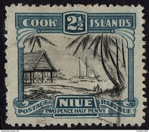 NIUE 1932 2½d Black & Slate-Blue SG65 Used