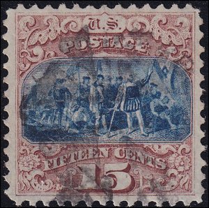 US Scott 118 • PSAG 90 XF • Used • Lt Fancy Cork Cancel • 100% Sound • SCV $1500