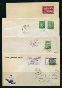 Canada 4 Covers of the 1950's All Posted at Sea