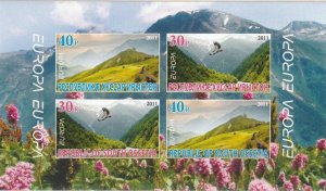 SOUTH OSSETIA - 2011 - Europa - Imperf 4v Sheet -Mint Never Hinged-Private Issue