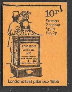 Great Britain # BK127 10p Pillar Box #1 FEB71  (1) Mint NH