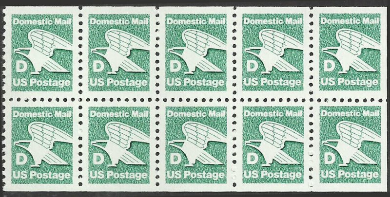 # 2113 MINT NEVER HINGED ( MNH ) Booklet Pane D STAMP EAGLE