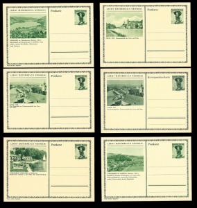 AUSTRIA (108) Scenery View Mixed Face Value Postal Cards c1950s ALL MINT UNUSED