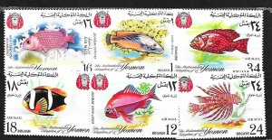 YEMEN - MUTAWAKELITE KINGDOM MI 397-402 NH ISSUE OF 1967 - SEA LIFE 