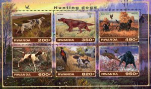 Hunting Dog Forest Nature Souvenir Sheet of 6 Stamps Mint NH