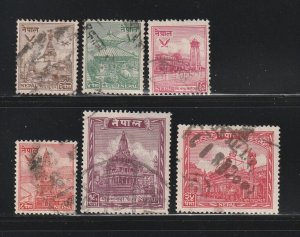 Nepal 51-55, 57 U Various