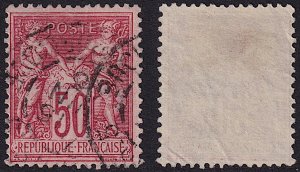 France - 1908 - Scott #101 - used - Peace and Commerce Type Sage