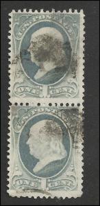 # 206 Gray Blue Used Pair Ben Franklin