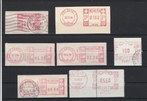 Switzerland Mixed Cancels & Slogans Meter Mail Stamps Label Items Ref 27628 