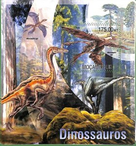 A2246 - MOZAMBIQUE - ERROR: MISPERF Souvenir sheet - 2013, Dinosaurs, Prehistory