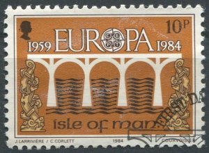 Isle of Man Sc#260 Used, 10p brn & multi, Europa (C.E.P.T.) 1984 - Bridge, 25...