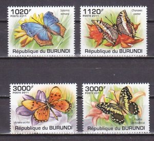 Burundi, 2011 issue. Butterflies issue. ^