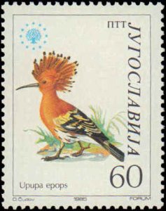 Yugoslavia #1728-1729, Complete Set(2), 1985, Art, Birds, Never Hinged