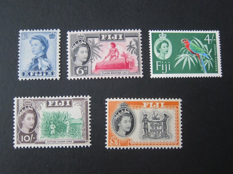 Fiji 1962 Sc 176,179,186,188-189 MNH/MH