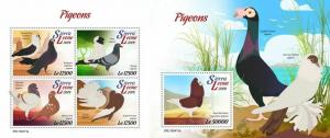 Z08 SRL190413ab SIERRA LEONE 2019 Pigeons MNH ** Postfrisch