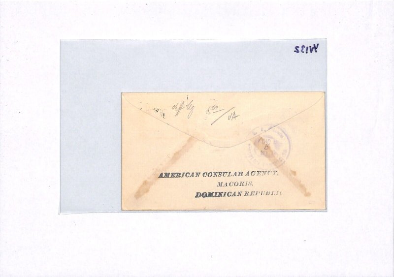 HAITI Air 1931 Cover FIRST FLIGHT PAN-AM DOMINICAN REP' *Macoris* CONSULAR YV132