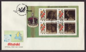 Aitutaki 377 Queen Mother 1986 U/A FDC