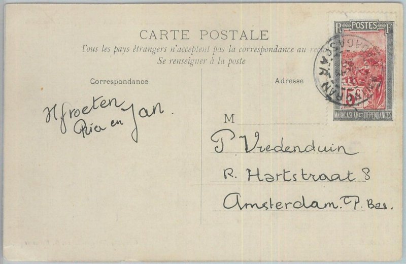 81178 - MADAGASCAR - POSTAL HISTORY single stamp on POSTCARD from ANIVORAN 1926