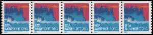 US 3775 Sea Coast Nonprofit 5c coil strip BCA (5 stamps) MNH 2003