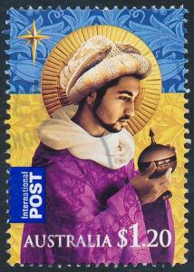 Australia 2008 $1.20 Christmas - Wise Man Carrying Gift Sheet SG3096 Used (1)