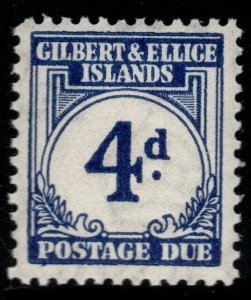 GILBERT & ELLICE IS. SGD4 1940 4d BLUE POSTAGE DUE MNH