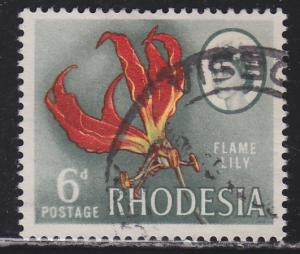 Rhodesia 227 Flame Lily 1966