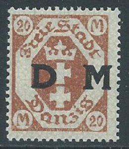 Danzig, Sc #O27, 20m MH