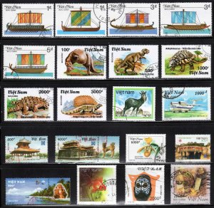 Viet Nam ~ 20 Different Stamps ~ Short Sets, Singles ~ CTO, MX ~ (MX Years)