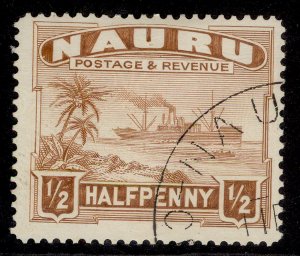 NAURU GV SG26A, ½d chestnut, FINE USED.