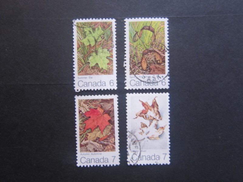 Canada #535,536,537,538 Maple Leaves In Four Seasons  Nice stamps   {ca460}