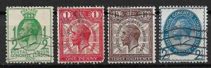 1929 Great Britain 205-8 UPU Congress set of 4 used