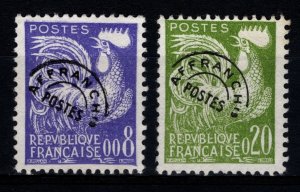 France 1960 Gallic Cock Definitives precancelled, Part Set [Used]