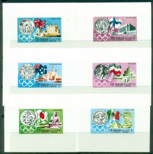 Sharjah 1968 Mi#496-501 History of the Olympic Games 6xDLMS MUH