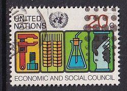 United Nations New York   #342   used  1980   economic and social council  20c