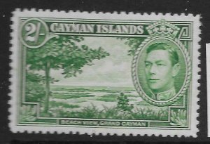 CAYMAN ISLANDS SG124a 1943 2/= DEEP GREEN MTD MINT