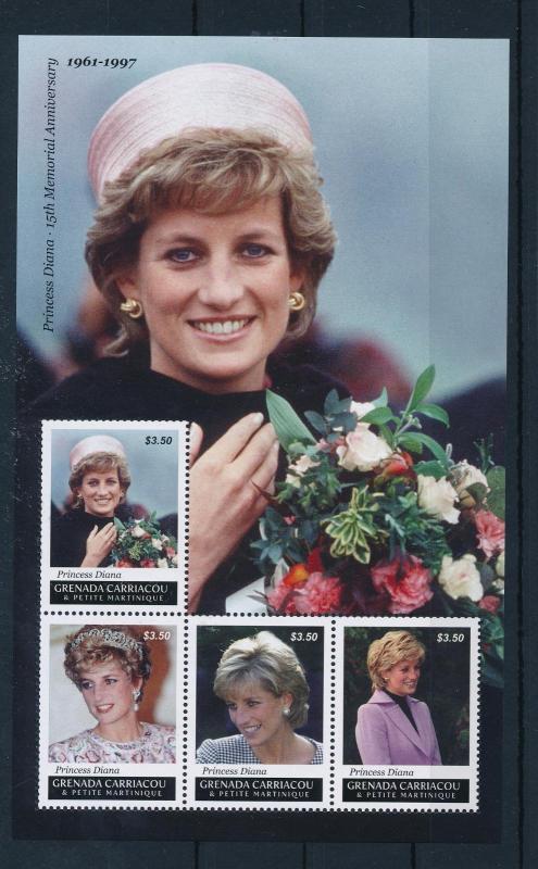 [48734] Grenada Carriacou 2013 Princess Diana 15th Memorial Annivers. MNH Sheet