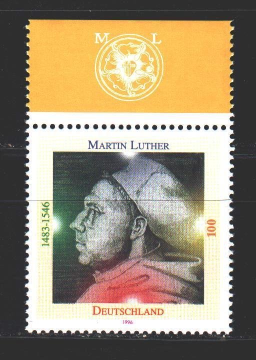 Germany. 1996. 1841. Martin Luther, Church Reformer. MNH.