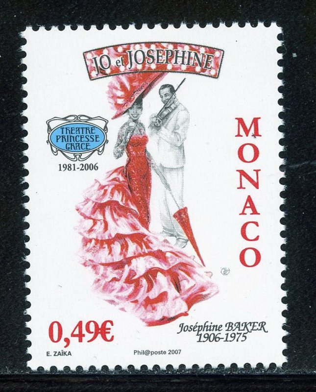 Monaco 2439 MNH,  Josephine Baker, Singer/Dancer Issue from 2006.