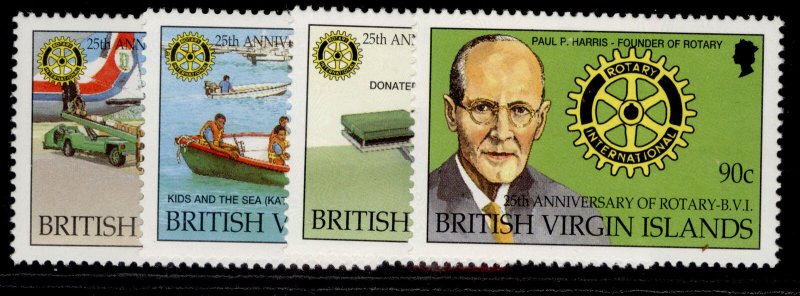 BRITISH VIRGIN ISLANDS QEII SG868-871, 1994 centenary of rotary intl set NH MINT