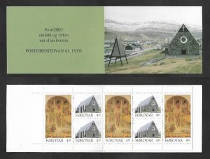 SD)1996 FAROE ISLANDS  CHRISTMAS THEMED WALLET WITH STAMPS, KLAKSVIG CHURCH