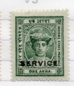 Indore Indian States 1904-06 Early Issue Fine Mint Hinged 1a. Optd 207688