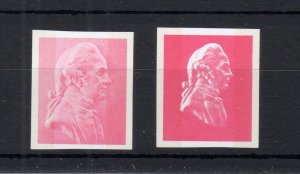 2x 1968 DE LA RUE PHOSPHOR TRIALS UNMOUNTED MINT IN MAGENTA