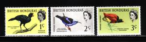 British Honduras 167-169 MNH Birds, Queen Elizabeth II (A)