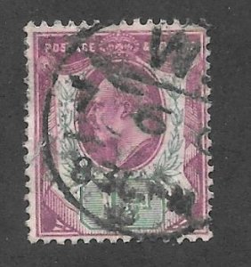 Great Britain Scott #129 Used 1 1/2p Edward VII 2018 CV $22.50