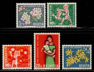 Switzerland #B318-23 ~ Cplt Set of 5 + Souvenir Sheet ~  Mint, NH  (1962)