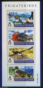 SOLOMON ISLANDS 2015 FRIGATE BIRDS SHEET   MINT NH