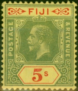 Fiji 1912 5s Green & Red-Yellow SG136 Fine LMM