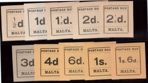 Malta #J1 - #J10 XF Mint Set