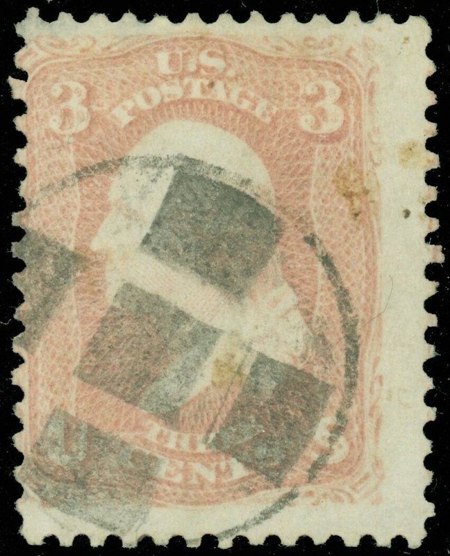 Scott #65, Boston MA CIRCULAR GEOMETRIC Fancy Cancel, (Skinner-Eno GE-C 87)