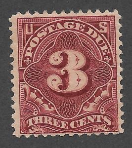 MH 1895 VF Deep Claret 3c Postage Due Scott #J40*